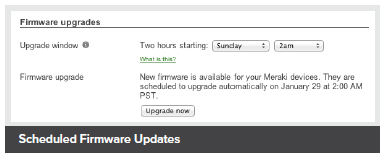 Actualizaciones de firmware programadas